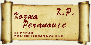 Kozma Peranović vizit kartica